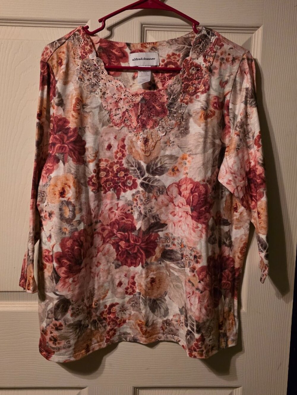 Alfred Dunner Floral Blouse Medium